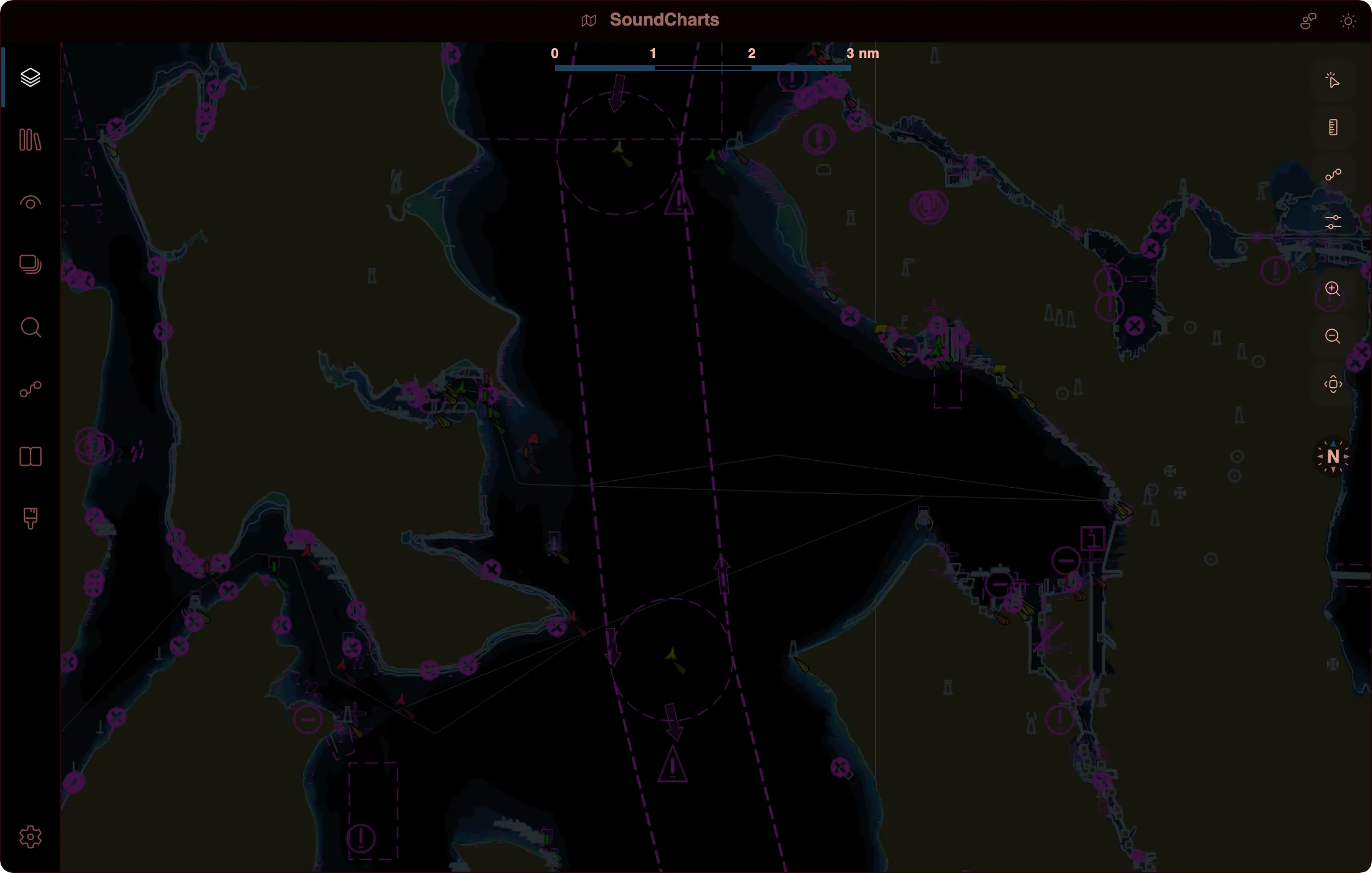 The same view in the Night palette